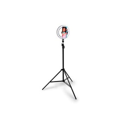 Zarivy Anillo de luz con trípode ajustable, 3 temperaturas de luz y 10 niveles de brillo