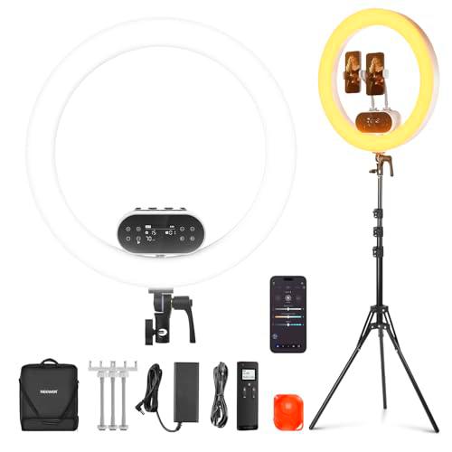 NEEWER 19" 100W Aro Luz LED con Trípode &amp; 3 Soportes Teléfono Compatible con iPhone