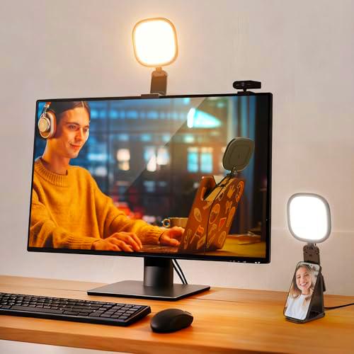 NEEWER Basics 5" 10W Monitor Barra Foco con Soporte,Bi Color Edge Lit USB LED Panel Luz,CRI95 Pantalla Completa Desk Lamp Iluminación para Laptop Webcam Videoconferencia Zoom Grabación Streaming,NL10