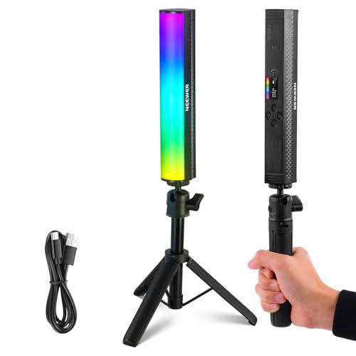 NEEWER RGB Varita Luz con Trípode Escritorio, Magnética Manual Foto Barra Luz Vídeo