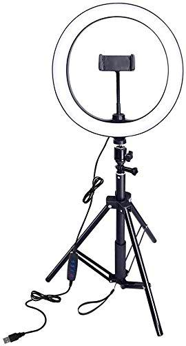 LARS360 10" Luz de Anillo LED, Aro de Luz con 1.3m Trípode Soporte y Control Remoto Bluetooth