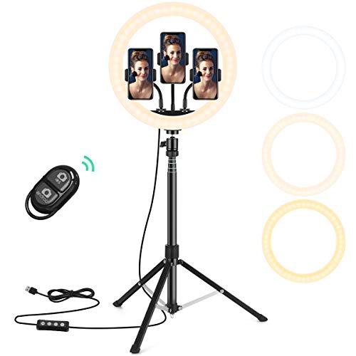Castanino 12&quot; Selfie Anillo de Luz con 3 Modos de Colores