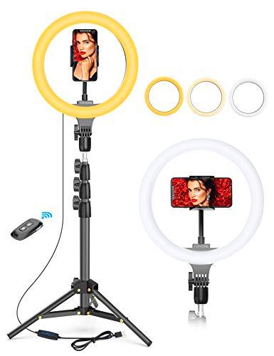 Tryone Aro de Luz Trípode - Anillo de Luz LED de 10.2" / Soporte de Luz de 1,3 m