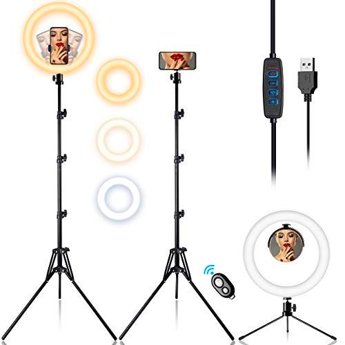 Unimi Luz de Anillo de 12"/ 30 CM con 3 Colores y 10 Niveles de Brillo