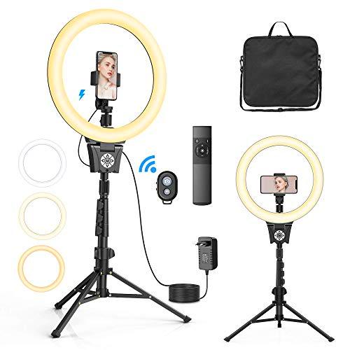 12" Anillo de luz LED, Aro de Luz con 43-135cm Trípode