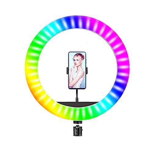 Andoer Luz de Anillo LED 13", RGB Anillo de Luz 16 RGB Colores Regulable