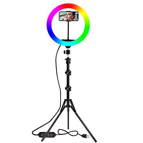 RGB Anillo de Luz, 12,8" Aro de Luz con RGB Telecomando